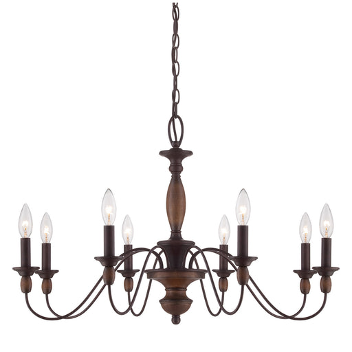 Myhouse Lighting Quoizel - HK5008TC - Eight Light Chandelier - Holbrook - Tuscan Brown