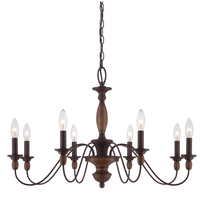 Myhouse Lighting Quoizel - HK5008TC - Eight Light Chandelier - Holbrook - Tuscan Brown