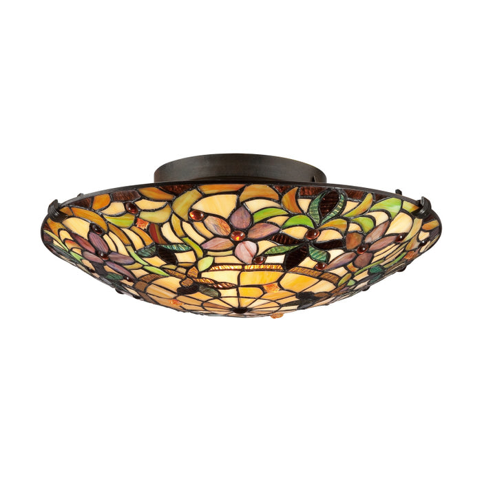 Myhouse Lighting Quoizel - TF1396SVB - Two Light Flush Mount - Kami - Vintage Bronze