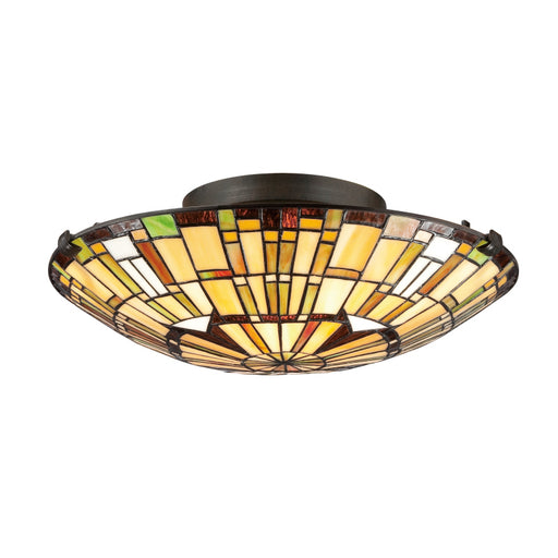 Myhouse Lighting Quoizel - TF1408SVB - Two Light Flush Mount - Reed - Vintage Bronze