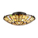 Myhouse Lighting Quoizel - TF1408SVB - Two Light Flush Mount - Reed - Vintage Bronze