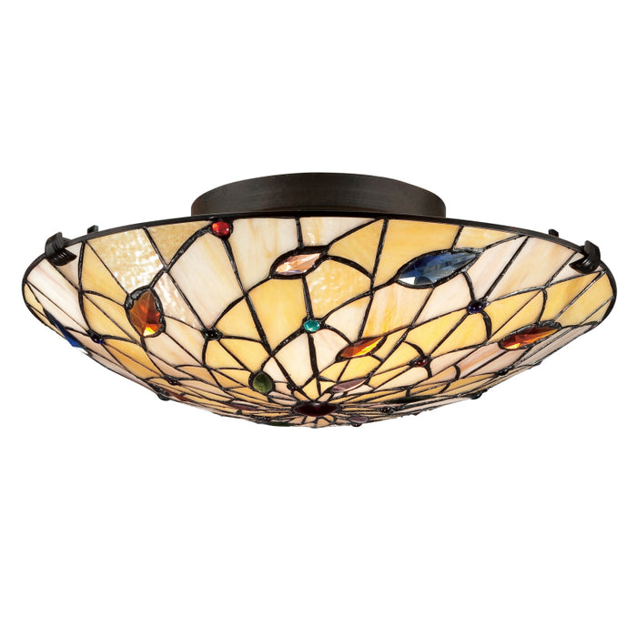 Myhouse Lighting Quoizel - TF1409SVB - Two Light Flush Mount - Graham - Vintage Bronze