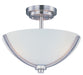 Myhouse Lighting Maxim - 20031SWSN - Three Light Semi-Flush Mount - Deven - Satin Nickel