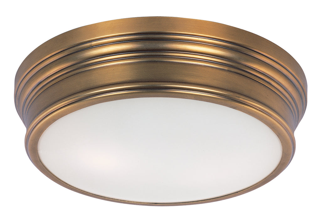 Myhouse Lighting Maxim - 22370SWNAB - Two Light Flush Mount - Fairmont - Natural Aged Brass