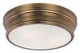 Myhouse Lighting Maxim - 22371SWNAB - Three Light Flush Mount - Fairmont - Natural Aged Brass