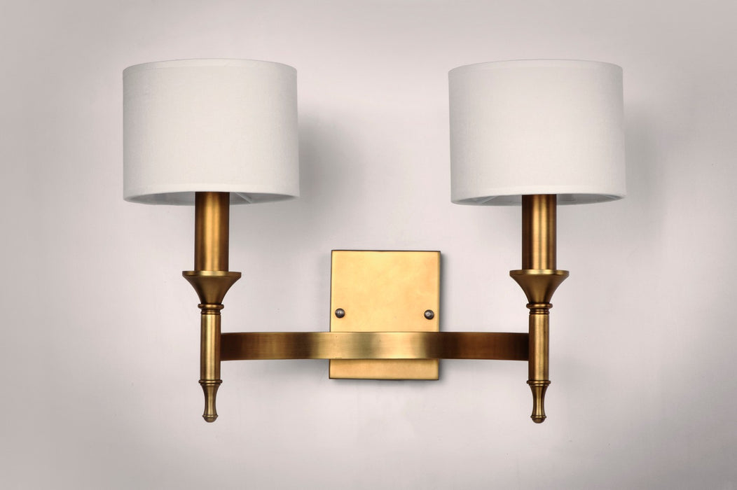 Myhouse Lighting Maxim - 22379OMNAB - Two Light Wall Sconce - Fairmont - Natural Aged Brass