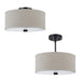 Myhouse Lighting Visual Comfort Studio - 77262-710 - Two Light Semi-Flush Convertible Pendant - Dayna Shade Pendants - Bronze