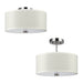 Myhouse Lighting Visual Comfort Studio - 77262-962 - Two Light Semi-Flush Convertible Pendant - Dayna Shade Pendants - Brushed Nickel