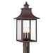 Myhouse Lighting Quoizel - CCR9010CU - Three Light Outdoor Post Lantern - Chancellor - Copper Bronze