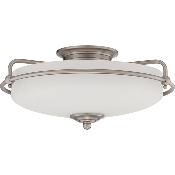 Myhouse Lighting Quoizel - GF1617AN - Three Light Flush Mount - Griffin - Antique Nickel