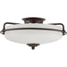 Myhouse Lighting Quoizel - GF1617PN - Three Light Flush Mount - Griffin - Palladian Bronze