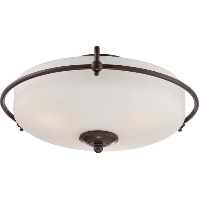 Myhouse Lighting Quoizel - GF1617PN - Three Light Flush Mount - Griffin - Palladian Bronze