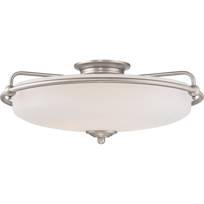 Myhouse Lighting Quoizel - GF1621AN - Four Light Flush Mount - Griffin - Antique Nickel