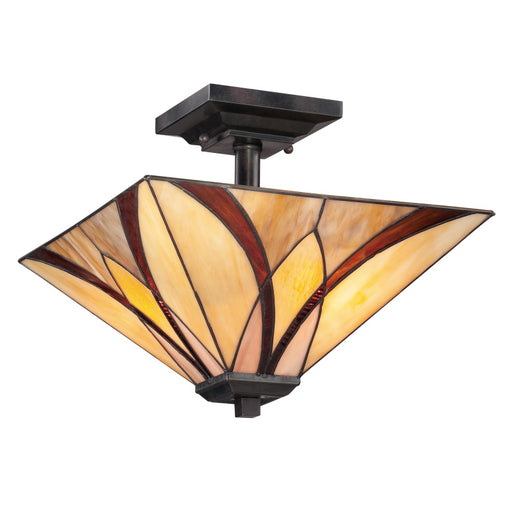 Myhouse Lighting Quoizel - TFAS1714VA - Two Light Semi Flush Mount - Asheville - Valiant Bronze