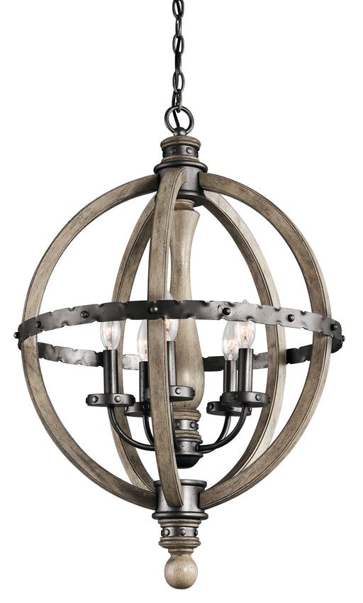 Myhouse Lighting Kichler - 43324DAG - Five Light Chandelier - Evan - Distressed Antique Gray