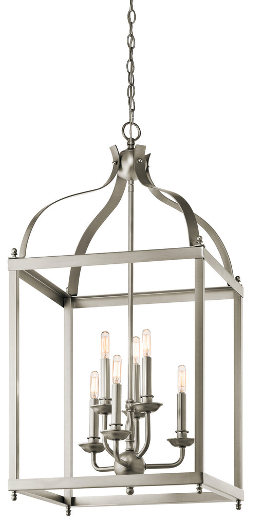 Myhouse Lighting Kichler - 42568NI - Six Light Foyer Chandelier - Larkin - Brushed Nickel