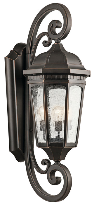 Myhouse Lighting Kichler - 9060RZ - Three Light Outdoor Wall Mount - Courtyard - Rubbed Bronze