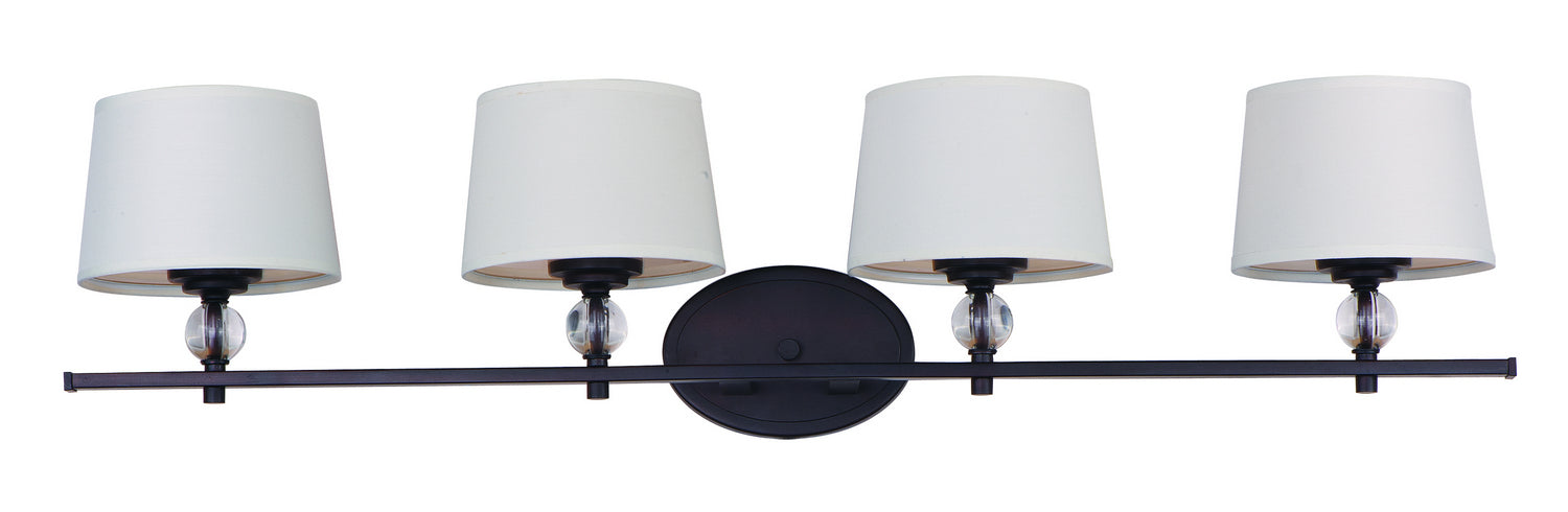 Myhouse Lighting Maxim - 12764WTOI - Four Light Bath Vanity - Rondo - Oil Rubbed Bronze