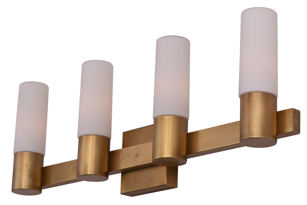 Myhouse Lighting Maxim - 22414SWNAB - Four Light Bath Vanity - Contessa - Natural Aged Brass