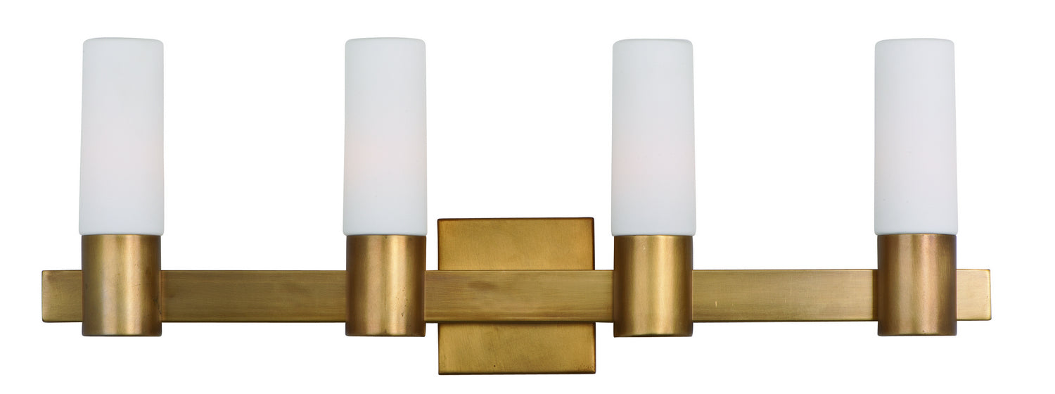 Myhouse Lighting Maxim - 22414SWNAB - Four Light Bath Vanity - Contessa - Natural Aged Brass