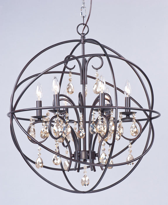 Myhouse Lighting Maxim - 25144OI - Six Light Pendant - Orbit - Oil Rubbed Bronze