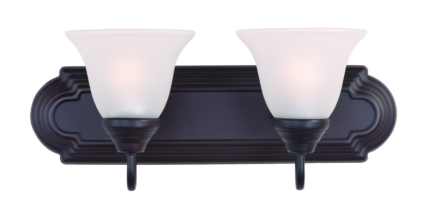 Myhouse Lighting Maxim - 8012FTOI - Two Light Bath Vanity - Essentials - 801x - Oil Rubbed Bronze