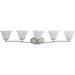 Myhouse Lighting Progress Lighting - P2016-09 - Five Light Bath Bracket - Bravo - Brushed Nickel