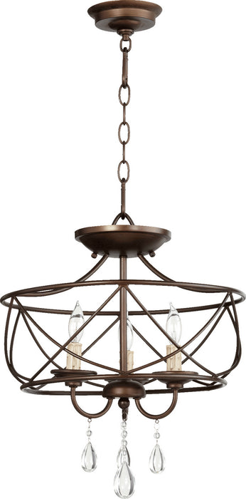 Myhouse Lighting Quorum - 2716-16-86 - Three Light Dual Mount - Cilia - Oiled Bronze