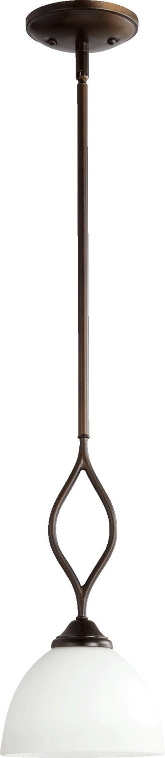 Myhouse Lighting Quorum - 3050-86 - One Light Pendant - Brooks - Oiled Bronze