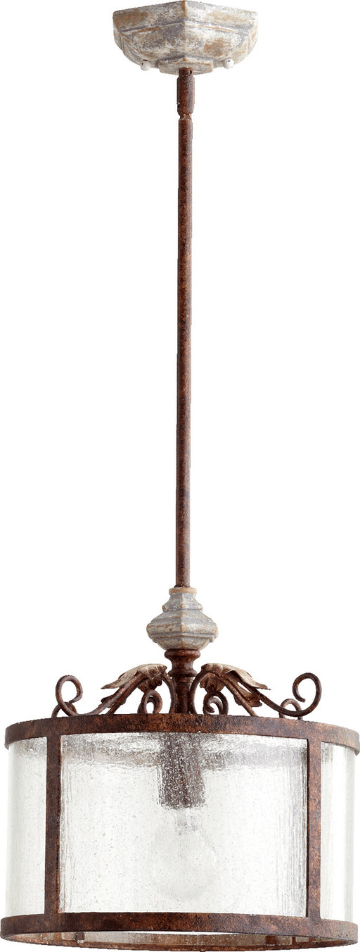 Myhouse Lighting Quorum - 3052-56 - One Light Pendant - La Maison - Manchester Grey w/ Rust Accents