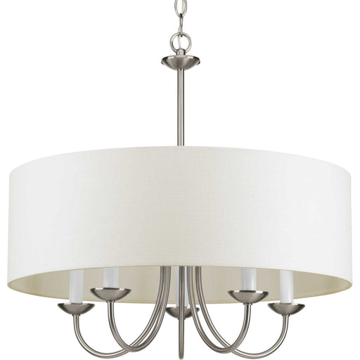 Myhouse Lighting Progress Lighting - P4217-09 - Five Light Chandelier - Drum Shade - Brushed Nickel