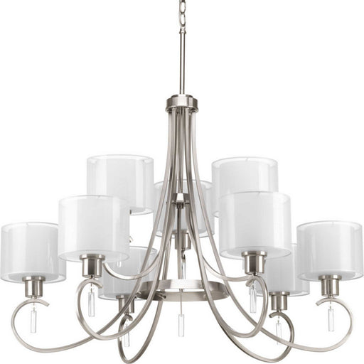 Myhouse Lighting Progress Lighting - P4697-09 - Nine Light Chandelier - Invite - Brushed Nickel