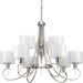 Myhouse Lighting Progress Lighting - P4697-09 - Nine Light Chandelier - Invite - Brushed Nickel