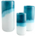 Myhouse Lighting Cyan - 05876 - Vase - Turquoise Cloud - Blue And White