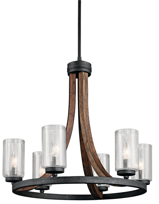 Myhouse Lighting Kichler - 43193AUB - Six Light Chandelier - Grand Bank - Auburn Stained Finish