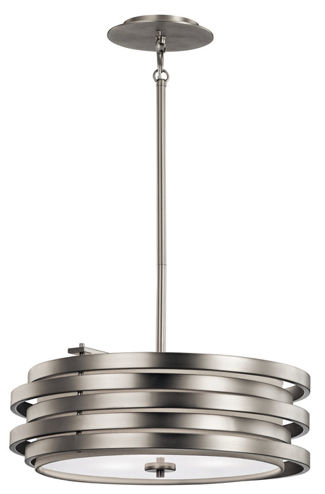 Myhouse Lighting Kichler - 43301NI - Three Light Pendant - Roswell - Brushed Nickel