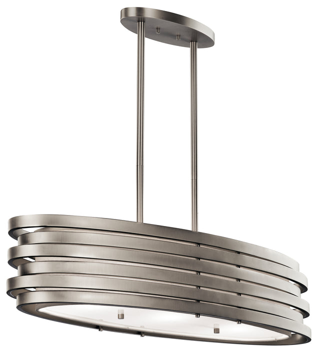 Myhouse Lighting Kichler - 43303NI - Three Light Pendant - Roswell - Brushed Nickel