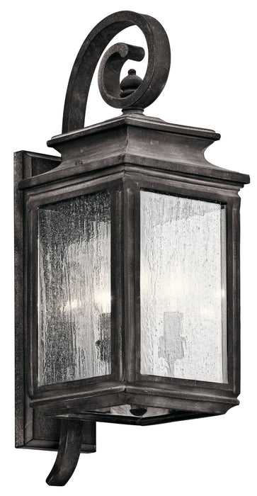 Myhouse Lighting Kichler - 49502WZC - Three Light Outdoor Wall Mount - Wiscombe Park - Weathered Zinc