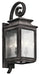 Myhouse Lighting Kichler - 49502WZC - Three Light Outdoor Wall Mount - Wiscombe Park - Weathered Zinc