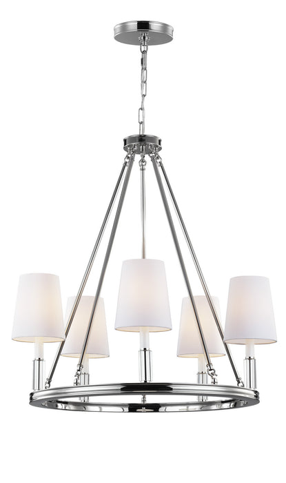 Myhouse Lighting Visual Comfort Studio - F2922/5PN - Five Light Chandelier - Lismore - Polished Nickel