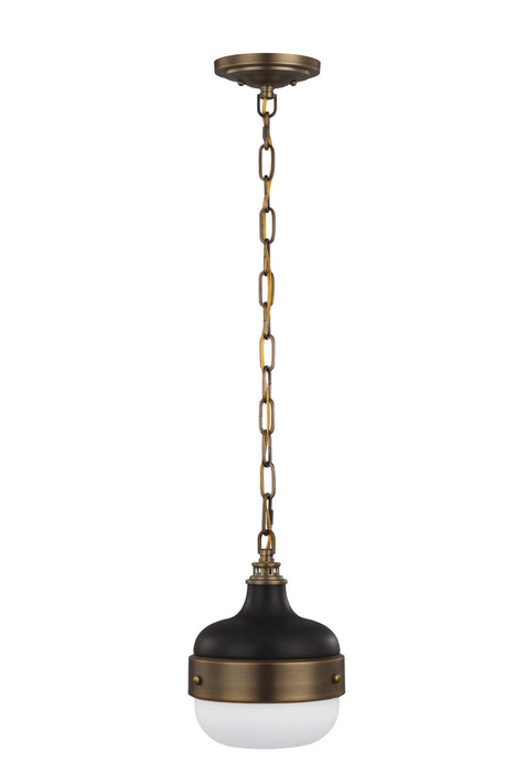 Myhouse Lighting Generation Lighting - P1282DAB/MB - One Light Pendant - Cadence - Dark Antique Brass / Matte Black