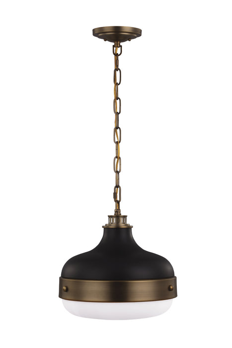 Myhouse Lighting Generation Lighting - P1283DAB/MB - Two Light Pendant - Cadence - Dark Antique Brass / Matte Black