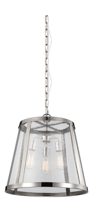 Myhouse Lighting Visual Comfort Studio - P1288PN - Three Light Pendant - Harrow - Polished Nickel