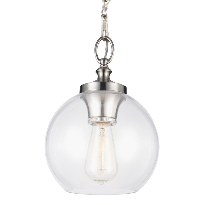 Myhouse Lighting Visual Comfort Studio - P1308BS - One Light Pendant - Tabby - Brushed Steel