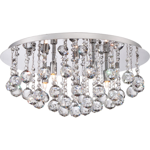 Myhouse Lighting Quoizel - BRX1619C - Five Light Flush Mount - Bordeaux - Polished Chrome