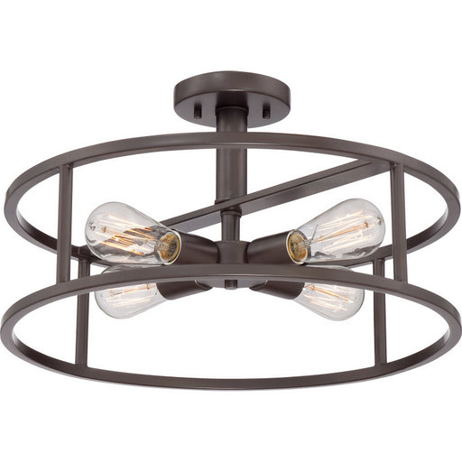 Myhouse Lighting Quoizel - NHR1718WT - Four Light Semi-Flush Mount - New Harbor - Western Bronze