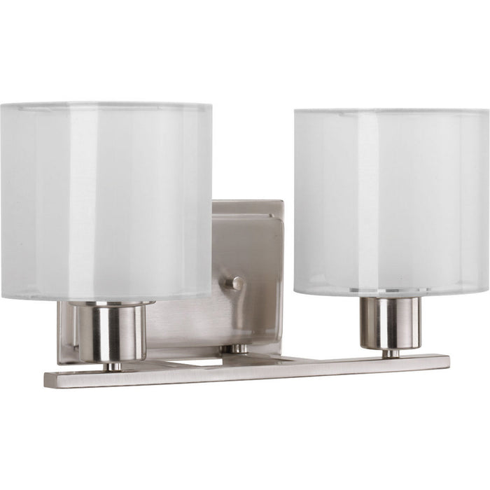 Myhouse Lighting Progress Lighting - P2078-09 - Two Light Bath Bracket - Invite - Brushed Nickel