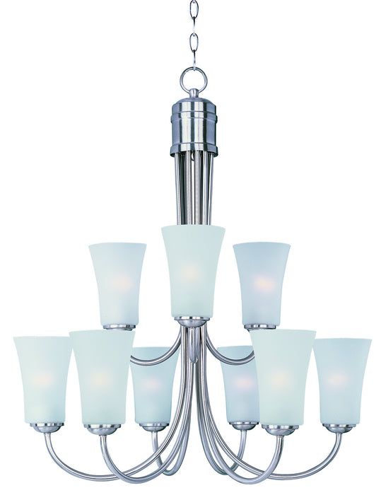 Myhouse Lighting Maxim - 10046FTSN - Nine Light Chandelier - Logan - Satin Nickel