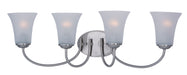 Myhouse Lighting Maxim - 10054FTSN - Four Light Bath Vanity - Logan - Satin Nickel