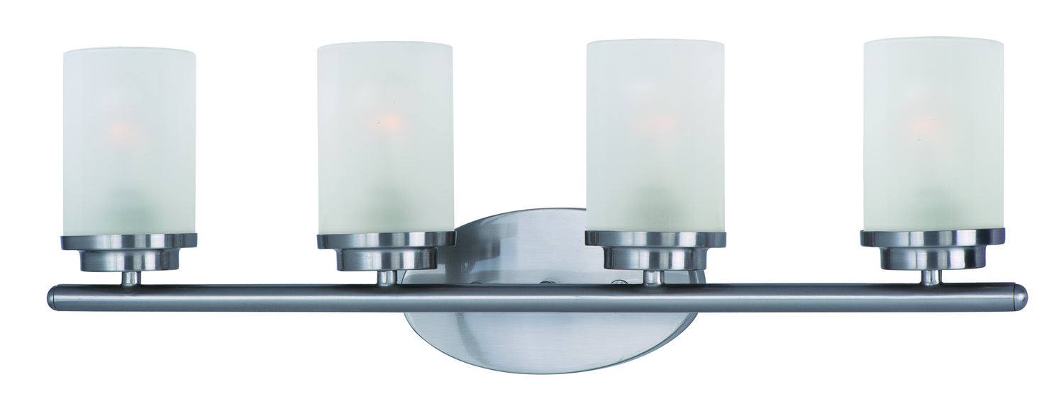 Myhouse Lighting Maxim - 10214FTSN - Four Light Bath Vanity - Corona - Satin Nickel